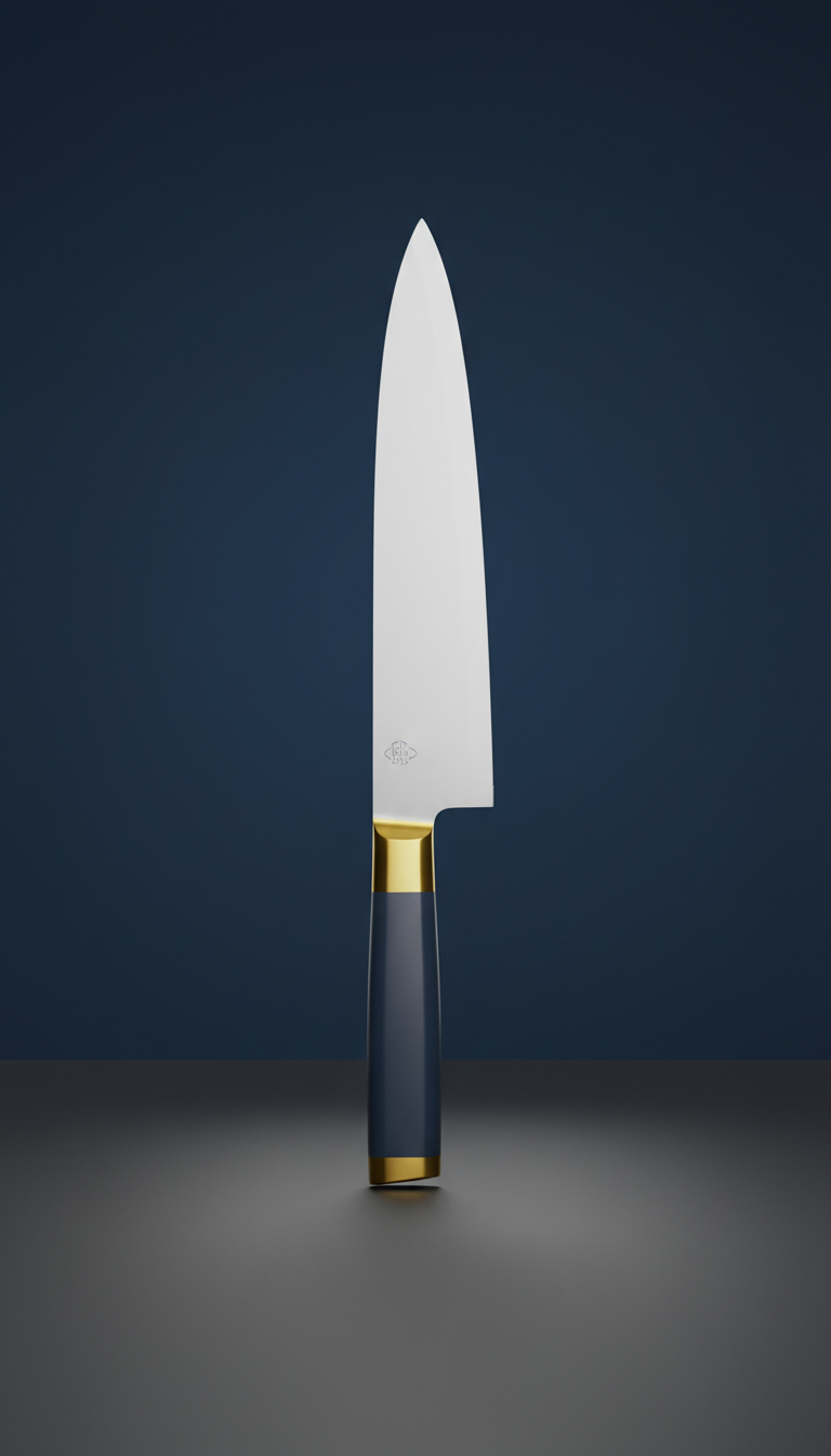 Stainless Steel Chef’s Knife with Gold Accent