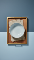 Soft gold-accented wooden tray
