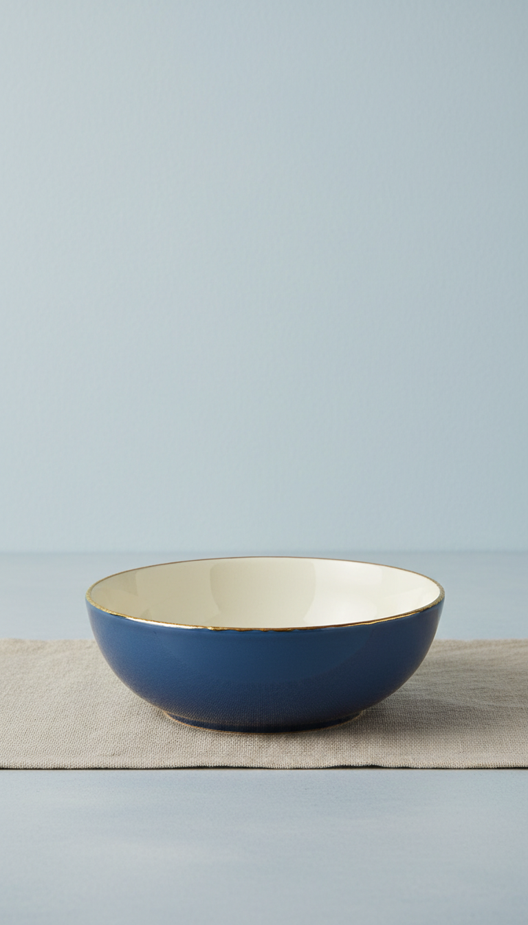 Porcelain ceramic serving bowl