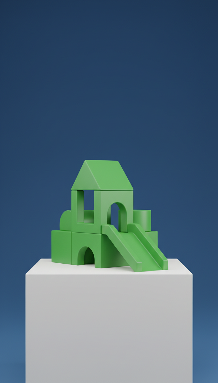 Fresh green modular kids’ toy set