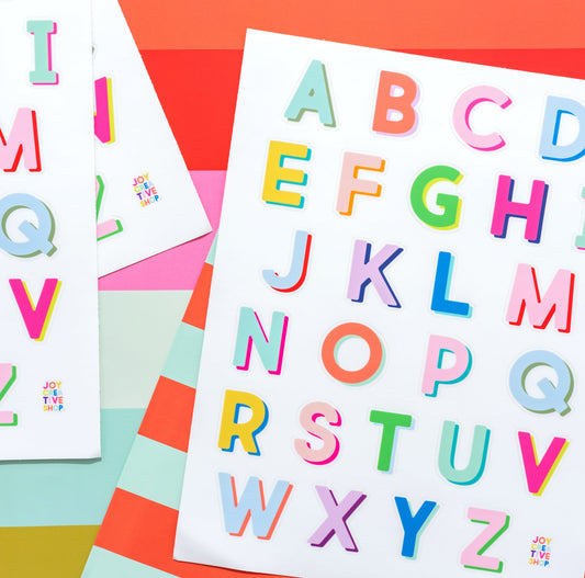 Brights Vinyl Alphabet Stickers