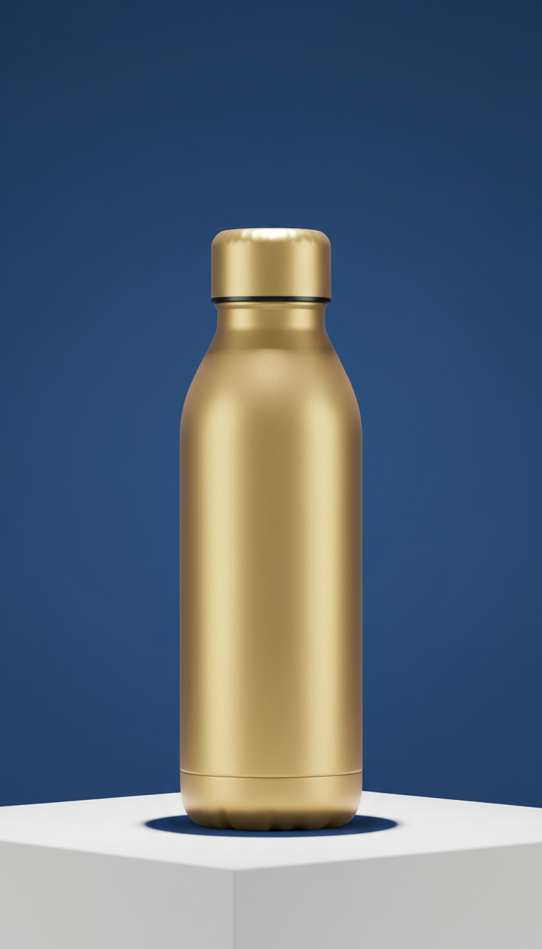Gold stainless steel insulated bottle